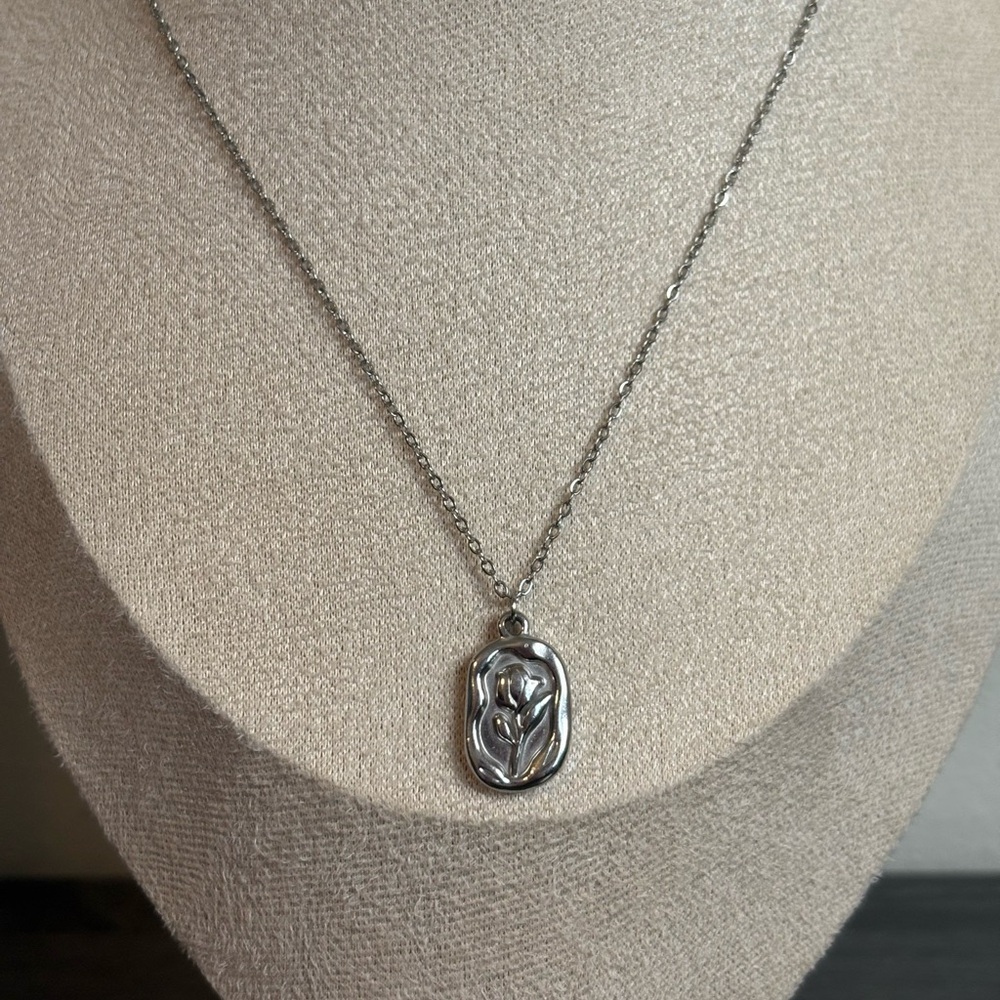 Handmade Silver Flower Necklace | Waterproof & Tarnish Resistant